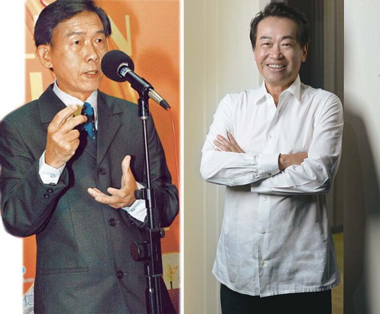 二位經典的電台情人，李季準(左)、石川(右)