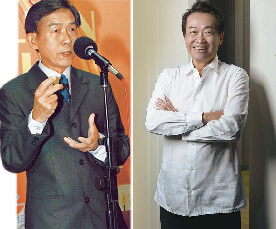 二位經典的電台情人，李季準(左)、石川(右)