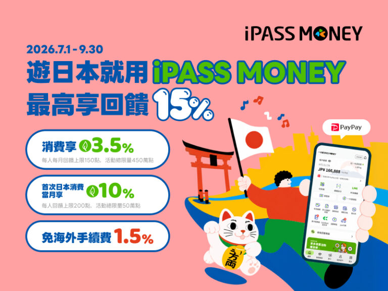 圖3_暑假赴日旅遊正夯! iPASS MONEY日本支付最高享15趴回饋 免海外刷卡手續費 暢遊日本更省