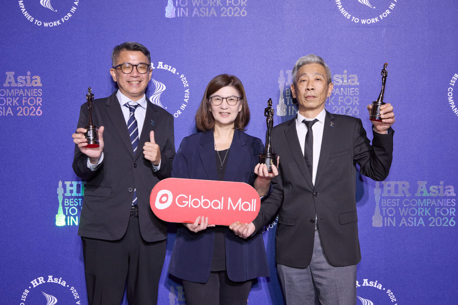 Global Mall環球購物連續三年榮獲國際權威亞洲人力資源期刊《HR Asia》「2026亞洲最佳企業雇