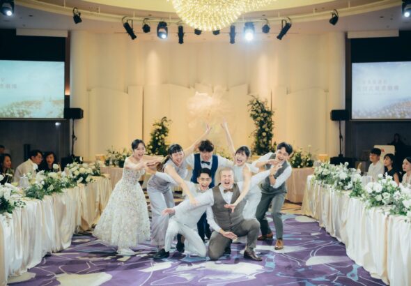 高雄萬豪酒店婚體日以「沉浸式婚禮劇場」為亮點，現場氣氛熱絡，新人對於婚宴方案詢_0